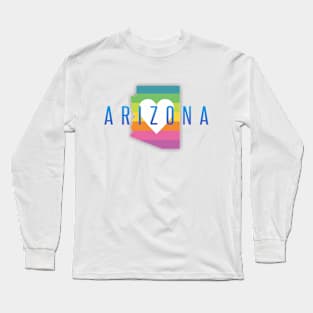 Arizona Rainbow Heart Long Sleeve T-Shirt